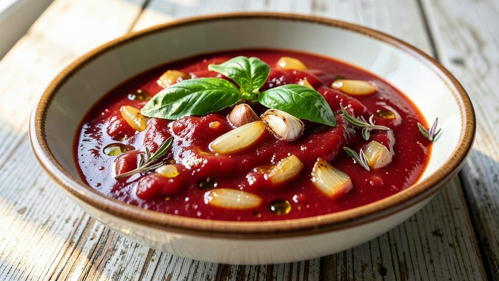 Basic Italian Spaghetti Sauce Recipe: Simmered Tomatoes and Herbs From Scratch