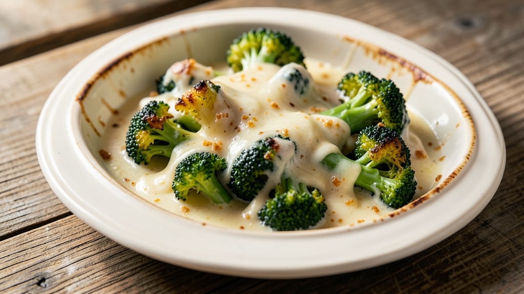 Baked Broccoli With Cheese Sauce Recipe: Crispy-Topped Comfort in One Pan