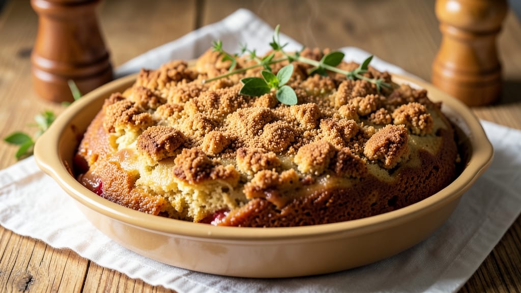 Applesauce Coffee Cake With Crumb Topping Recipe: Spiced Fruit Moisture and Buttery Crunch Combo