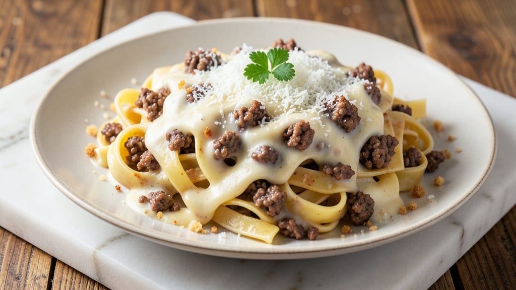 Alfredo Sauce Ground Beef Pasta Recipe: One-Pan Cheesy Comfort in 30 Minutes