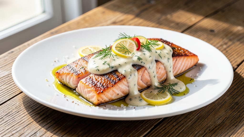 Baked Salmon With Sour Cream Dill Sauce Recipe: Herbed Cream Magic That Elevates Every Bite