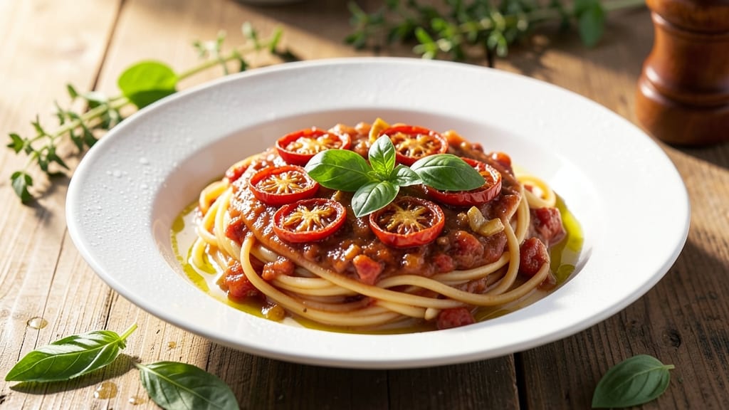 Alma Wahlberg's Spaghetti Sauce Recipe: Slow-Simmered Umami Depth With Fresh Herbs