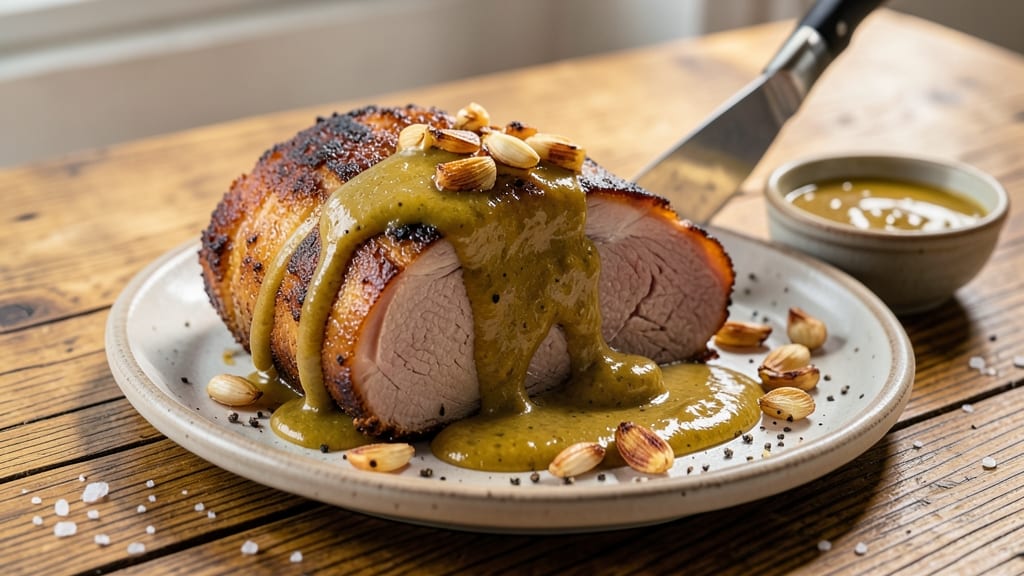 Baked Ham With Mustard Sauce Recipe: Glazed to Golden Crunch in One Pan