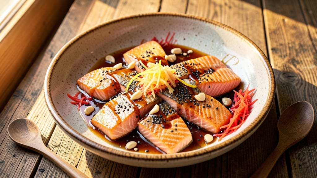 Baked Salmon Recipe With Soy Sauce and Honey: Glazed Crispy Skin, Silky Inside