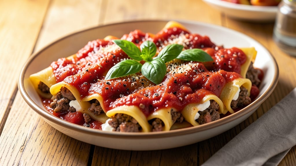 Authentic Italian Cannelloni Recipe with Meat and Tomato Sauce: Baked Pasta Layers That Melt Like Lasagna