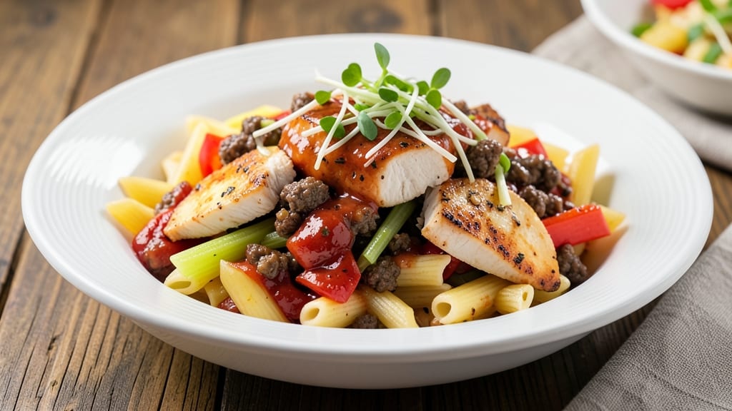 American Chop Suey Recipe with Pasta Sauce: One-Pan Pasta Primavera With Crispy Topping