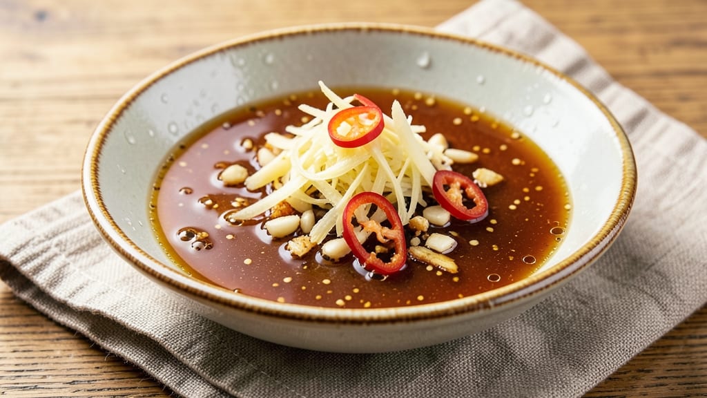 Authentic Gyoza Dipping Sauce Recipe: Soy-Ginger Balance With Crispy Sesame Topping