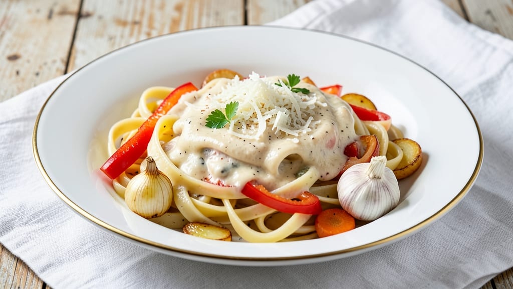 Alfredo Sauce Pasta With Vegetables Recipe: One-Pot Creamy Comfort With Al Dente Noodles